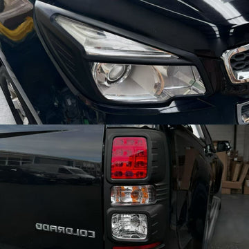 Headlight Covers and Taillight Covers Holden Colorado 2012-2016 Matte black