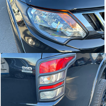 Headlight Covers and Taillight Covers Mitsubishi Triton 2015-2018 Matte Black