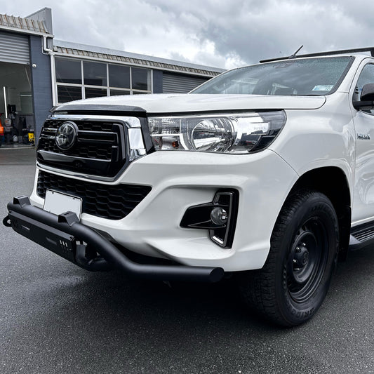 Nudge bar(Compatible Front Camera and Sensors) Lower style for Toyota Hilux 2015-2020/Hilux 2021+ Black