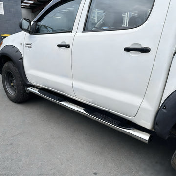 Running Board 4 inch Oval Tube Stainless Steel Hilux 2005-2015 Double Cab