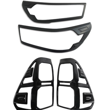 Headlight Covers and Taillight Covers Toyota Hilux 2021-2025 SR Matte Black