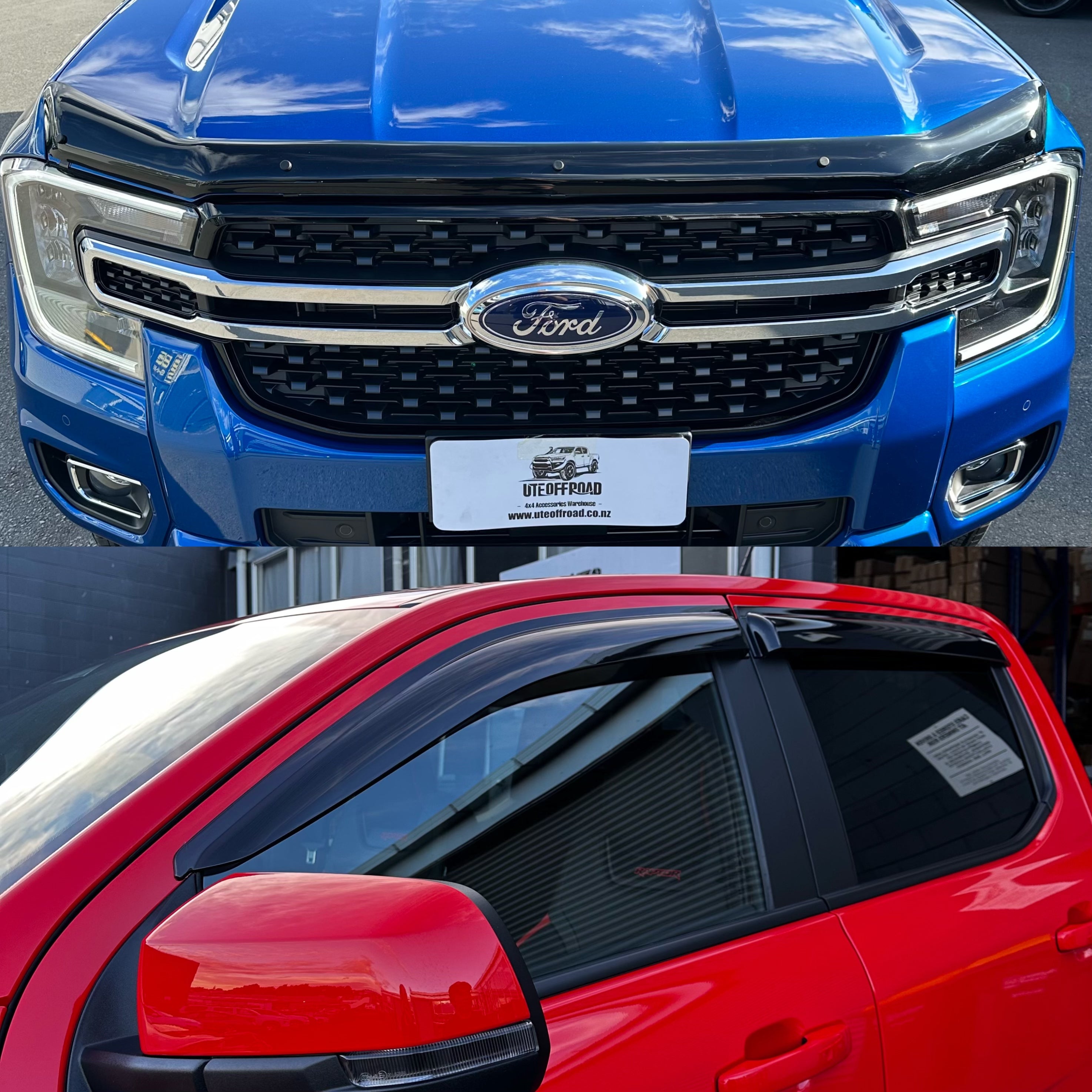 Monsoon and Bonnet Guard Ford Ranger 2022+ New Ranger OEM Style Double