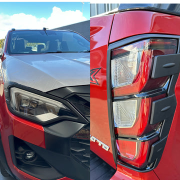Headlight Covers and Taillight Covers Isuzu D-Max 2024+ Matte Black