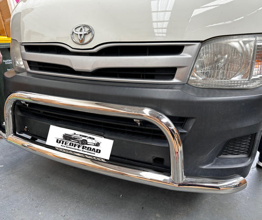 304 Stainless Steel Nudge Bar Toyota Hiace Wide Body 2005-2019 Chrome