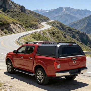 Aluminium Canopy with Front & Rear View Glass Carpot Cover for Nissan Navara 2015-2025 Double Cab