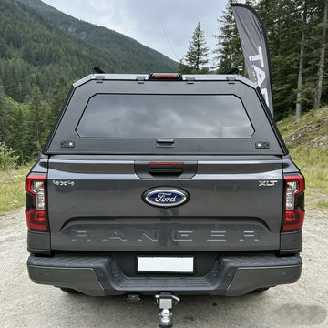 Aluminium Canopy with Front & Rear View Glass Carpot Cover for Ford Ranger 2022+ New Ranger Double Cab