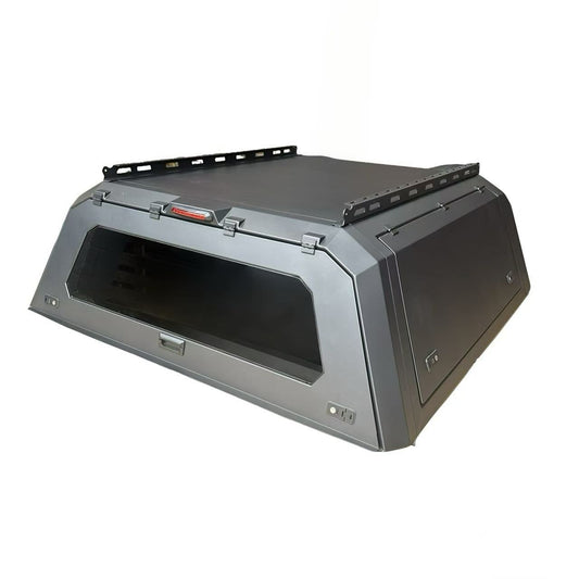 Aluminium Canopy with Front & Rear View Glass Carpot Cover for Nissan Navara 2015-2025 Double Cab