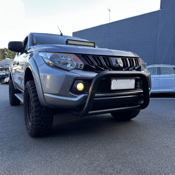 Stainless Steel Nudge Bar Mitsubishi Triton/Pajero Sport 2015-2018 Matte Black