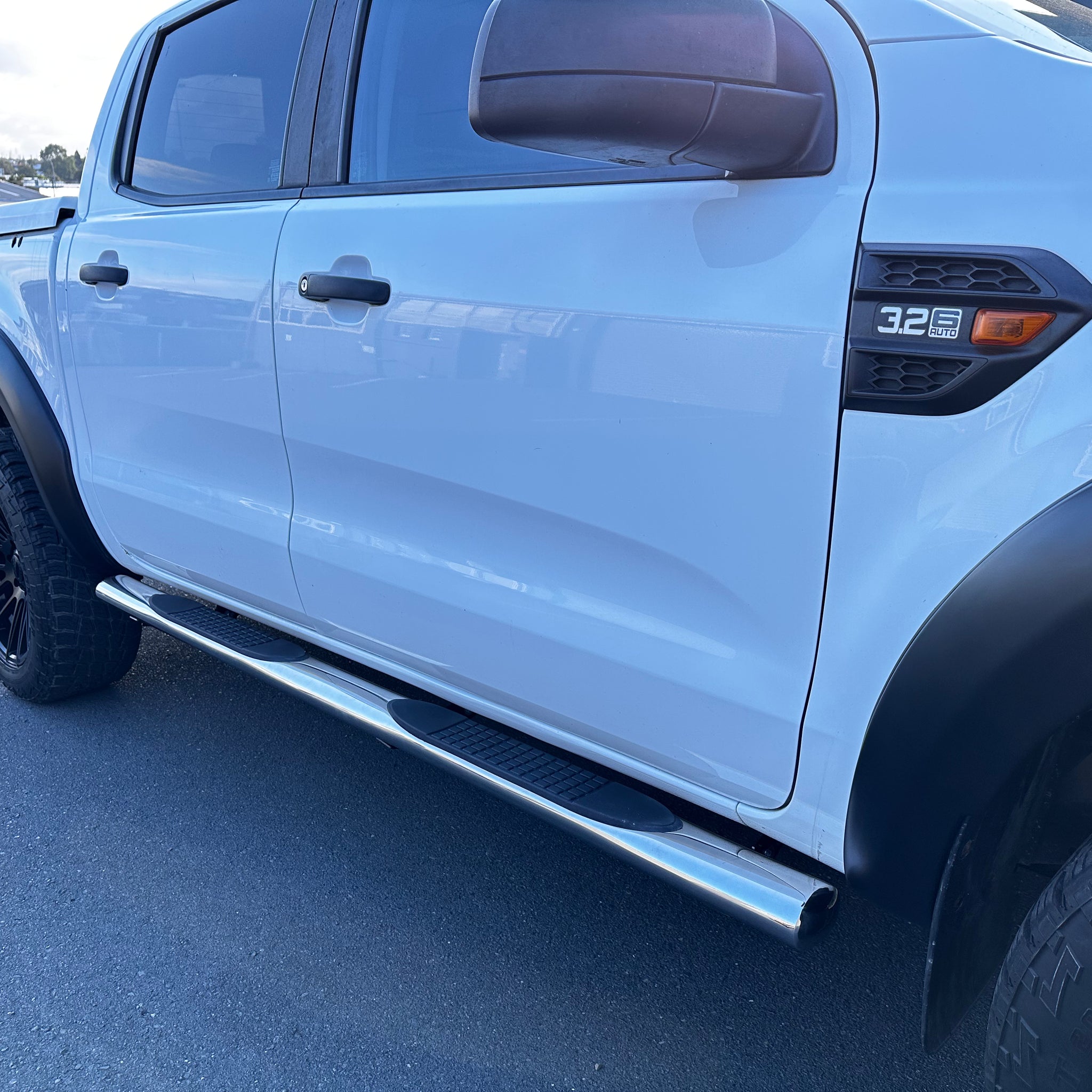 Running Board 4 inch Oval Tube Stainless Steel Ranger 2012-2021 Double Cab