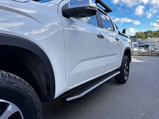 Side Step Running Board Black Steel Mazda BT-50 2021+ Double/Super Cab