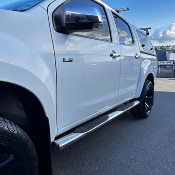 Running Board 4 inch Oval Tube Stainless Steel D-Max 2012-2020 Double Cab