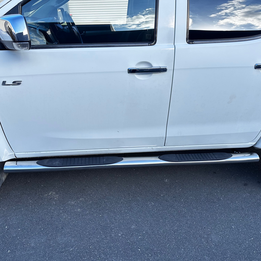 Side Step Running  Board  Nissan Navara NP300 2015-2020/2021+ 4 inch Oval Tube  Chrome Stainless Steel