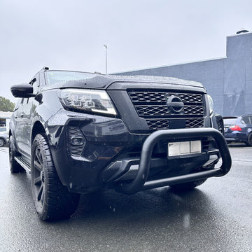 Stainless Steel Nudge Bar Nissan Navara 2021-2025 Medium Size (Compatible Front Sensors) Matte Black