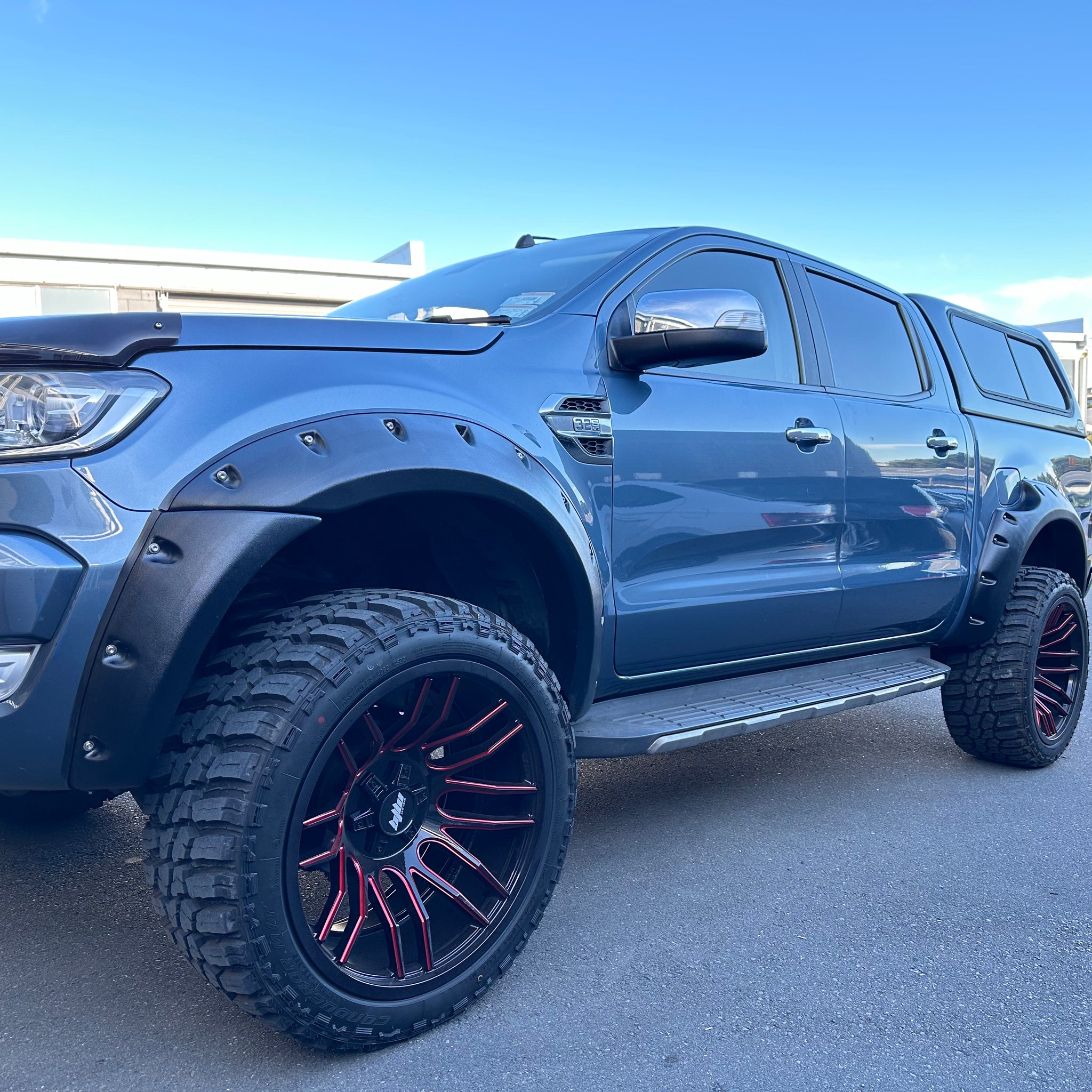 Monster Flare for Ford Ranger PX2 2016-2018 Bolt Style Matte Black