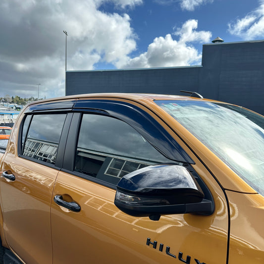 DOOR VISORS/ WINDOW MONSOONS Weather Shields Toyota Hilux 2015-Current