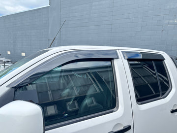 DOOR VISORS/ WINDOW MONSOONS  Weather Shields Nissan Navara D40 2005-2015