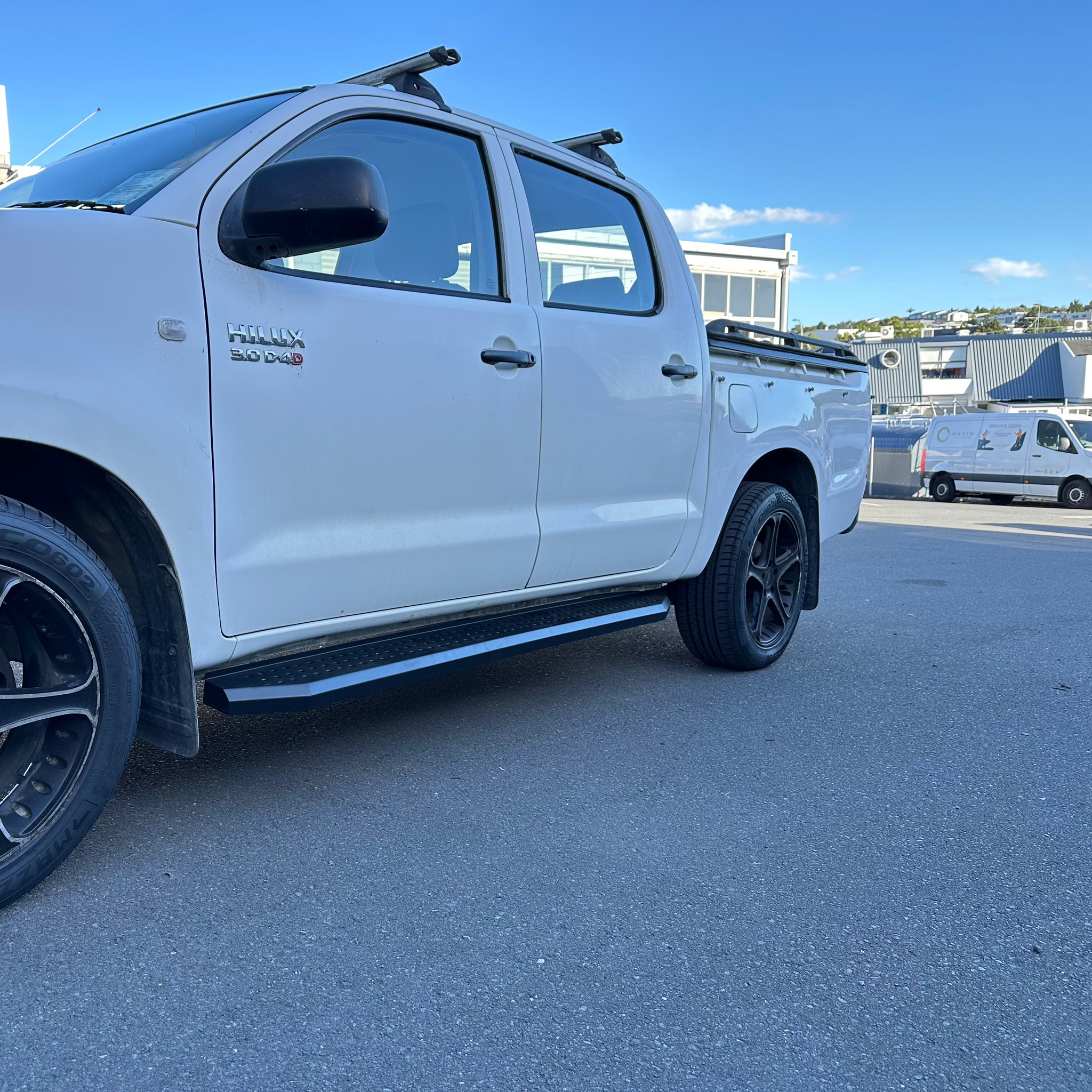 Side Step Running Board Toyota Hilux Vigo 2005-2015 F3 Black Steel