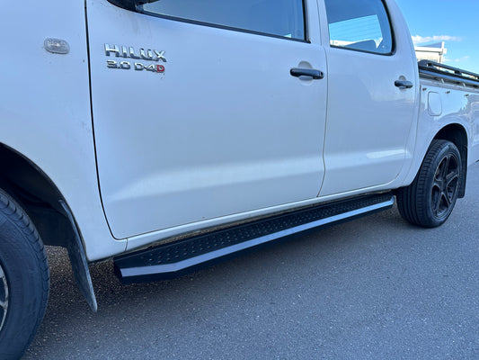 Side Step Running Board Toyota Hilux Vigo 2005-2015 F3 Black Steel