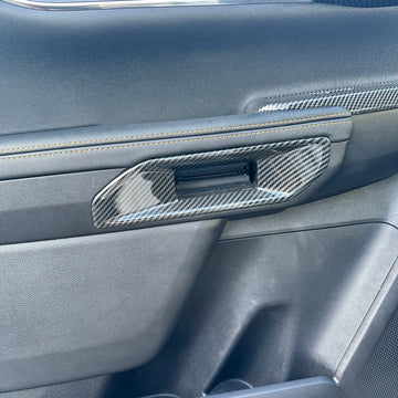Carbon Fiber Interior Door Handle Panel Trim Cover for Ford Ranger 2022+ New Ranger