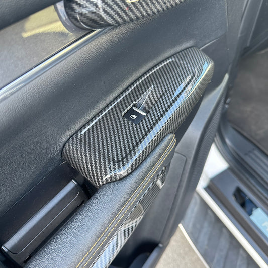 Carbon Fiber Interior Window Lift Swith Button Panel Trim Cover for Ford Ranger 2022+ New Ranger