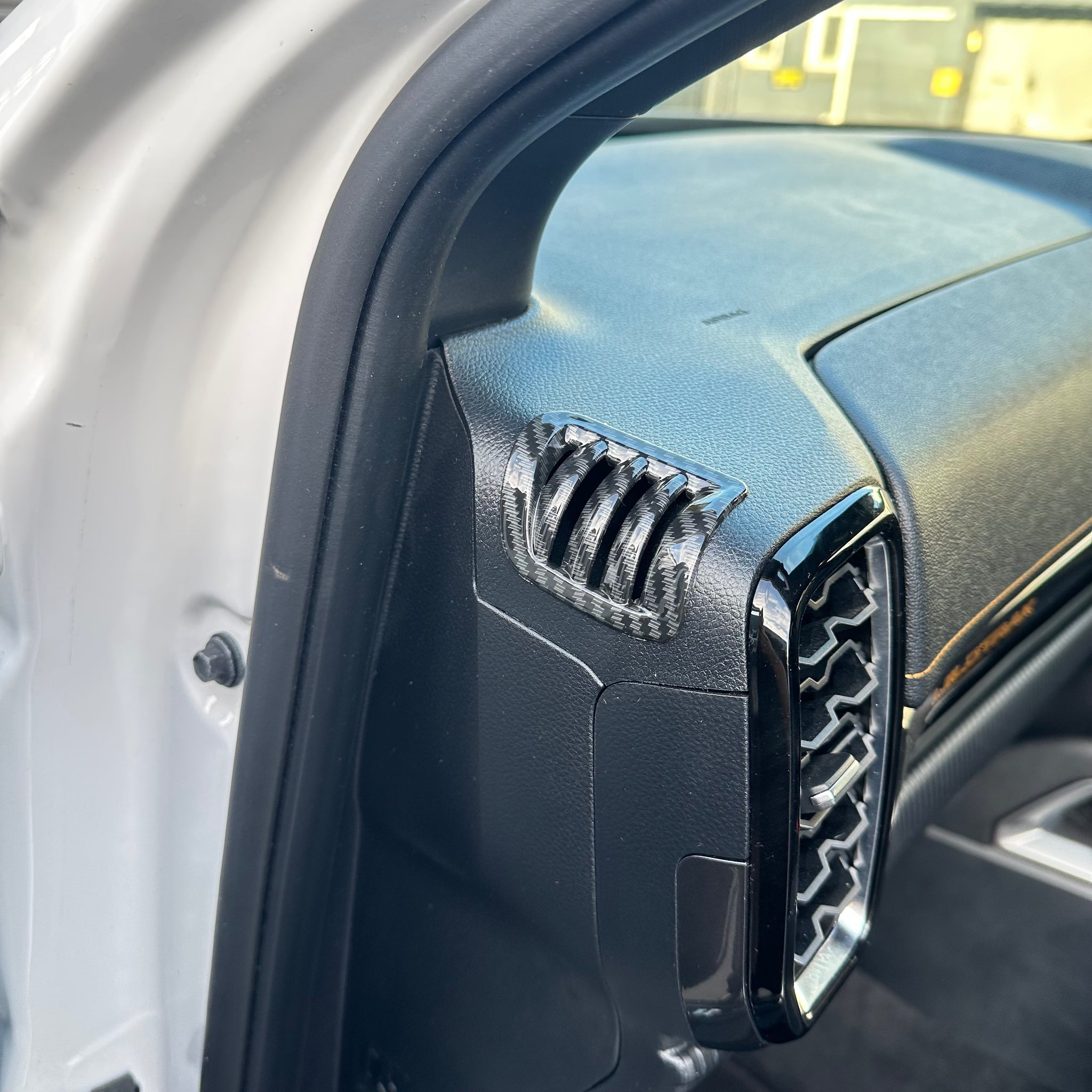 Carbon Fiber Interior Dashboard Vent Trim Cover for Ford Ranger 2022+ New Ranger