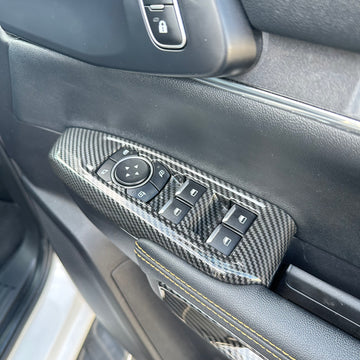 Carbon Fiber Interior Window Lift Swith Button Panel Trim Cover for Ford Ranger 2022+ New Ranger