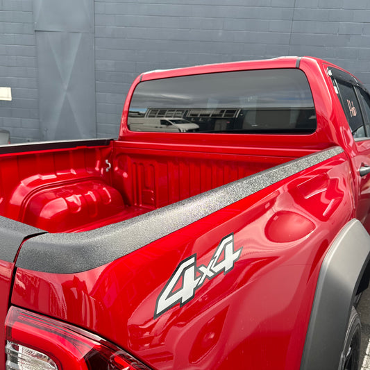 Bedside Rail Covers-3 Piece Set Toyota Hilux 2021-2025 SR/SR5 Double Cab Textured Black