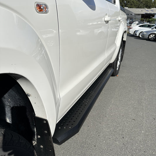 Side Step Running Board Black Steel Volkswagen Amarok 2010-2023 Double/Super Cab