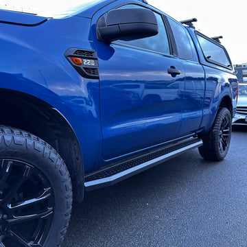 Side Step Running Board Black Steel Ford Ranger Px1/2/3 12-21 Double Cab