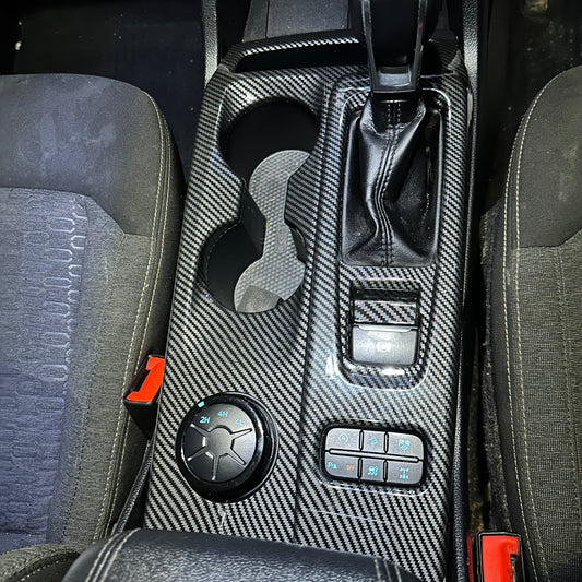 Carbon Fiber Interior Console Gear Shift Panel Trim Cover for Ford Ranger 2022+ XLT/Sport
