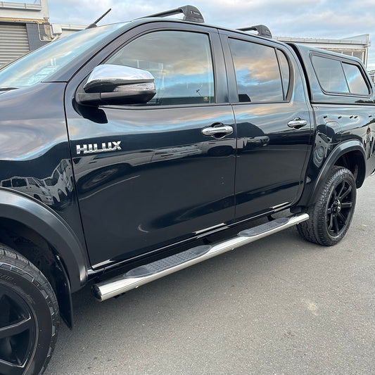Running Board 4 inch Oval Tube Stainless Steel Hilux Revo 2015-Current Double Cab