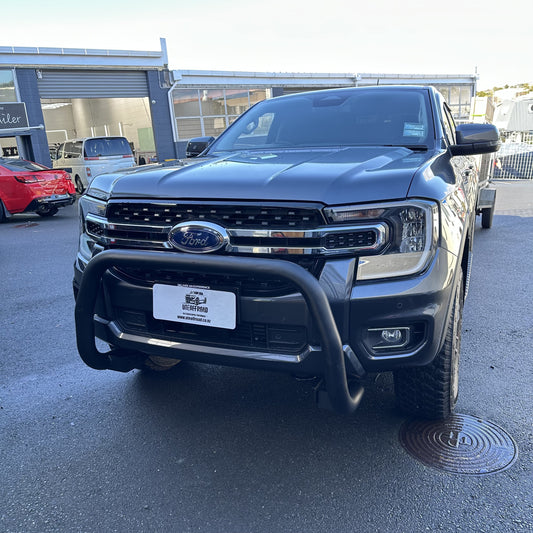 Stainless Steel Nudge Bar Ford Ranger/Everest 2022+ XLT/Sport (Compatible Front Sensor) Matte Black