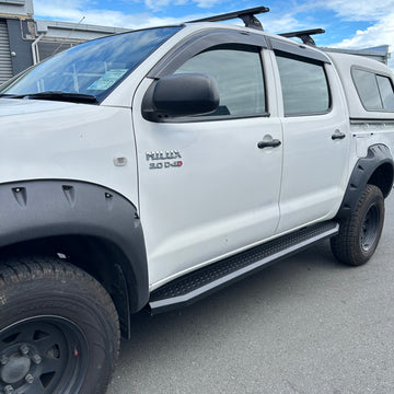Side Step Running Board Black Steel Hilux 2005-2015 Double/Super Cab