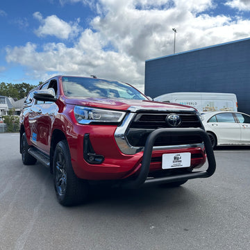Stainless Steel Nudge Bar Toyota Hilux 2021-2025 Matte Black