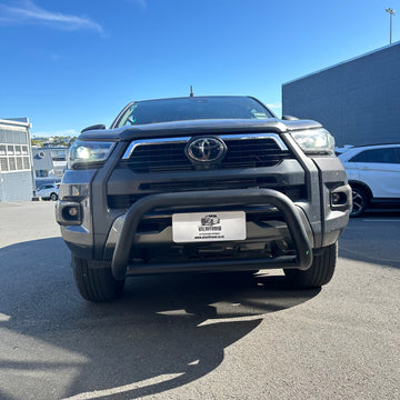 Stainless Steel Nudge Bar Toyota Hilux 2021-2025 Medium Size(Compatible Front Camera) Matte Black