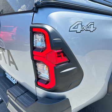 Taillight Covers Toyota Hilux 2021+ SR5 Cruiser Matte Black