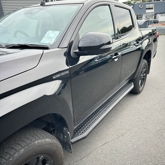 Side Step Running Board Black Steel Triton 2019-2023 Double/Super Cab