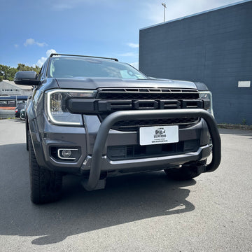 Stainless Steel Nudge Bar Ford Ranger/Everest 2022+ XLT/Sport (Compatible Front Sensor) Matte Black