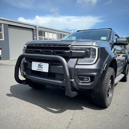 Stainless Steel Nudge Bar Ford Ranger/Everest 2022+ XLT/Sport (Compatible Front Sensor) Matte Black