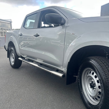 Running Board 4 inch Oval Tube Stainless Steel Navara 2015-2025 Double Cab