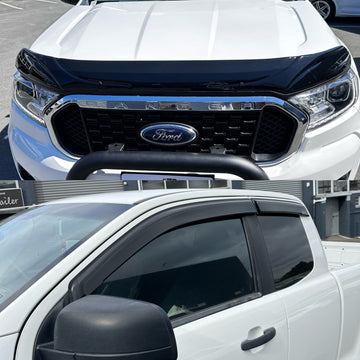 Monsoon and Bonnet Guard Aftermarket Style Ford Ranger PX2/3 2016-2021 Super Cab