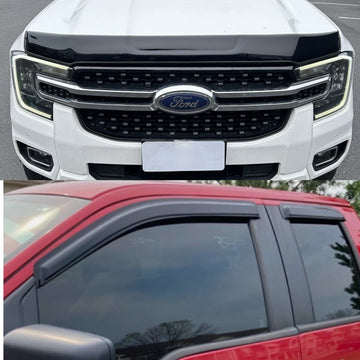 Monsoon and Bonnet Guard Aftermarket Style Ford Ranger 2022+ Super Cab