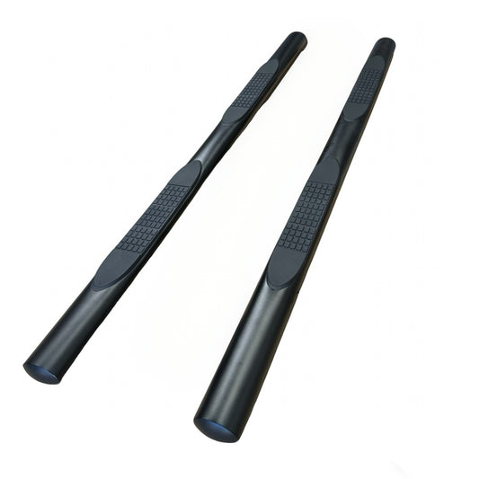 Running Board 4 inch Oval Tube Black Stainless Steel Hilux Vigo 05-15 Double Cab