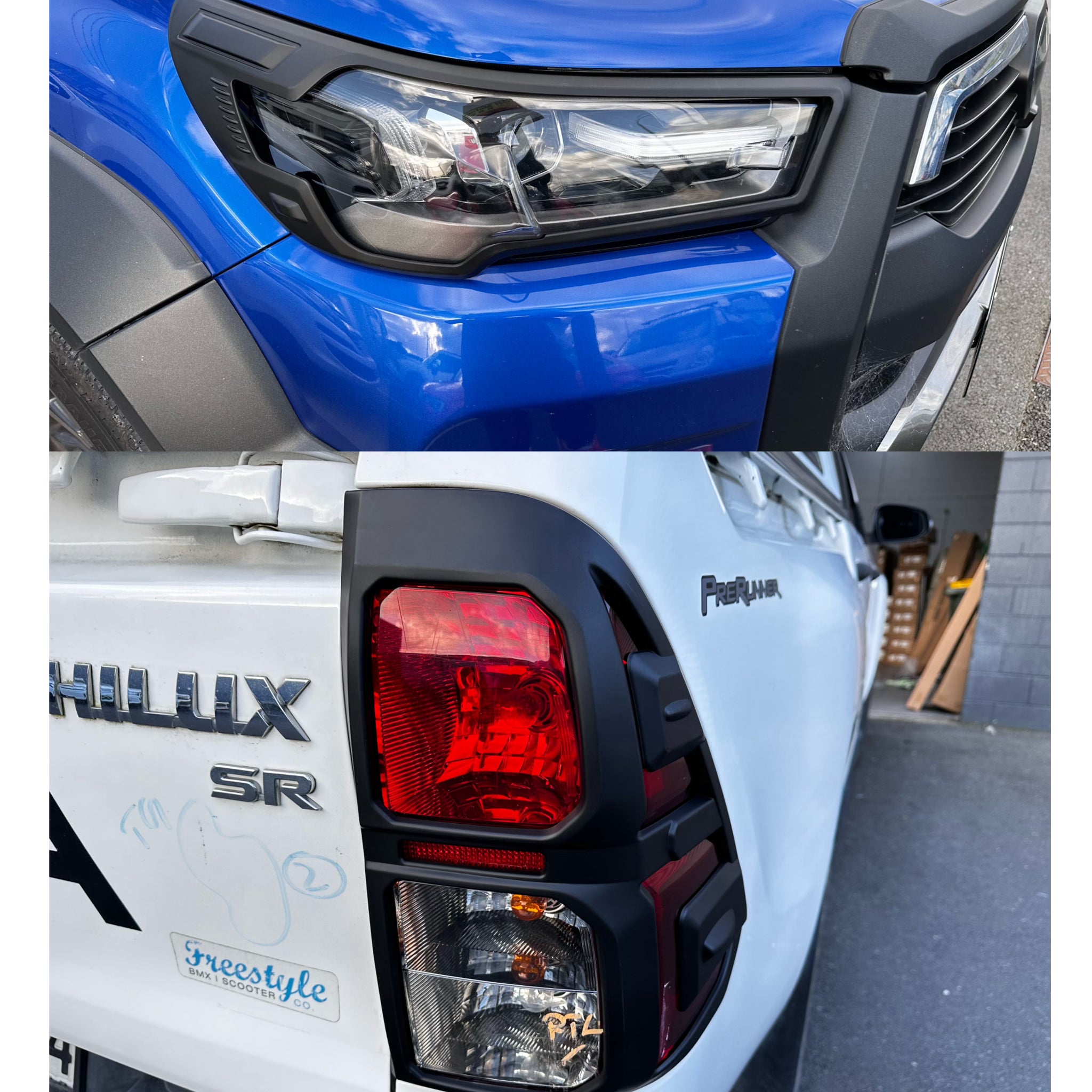 Headlight Covers and Taillight Covers Toyota Hilux 2025 SR Matte Black