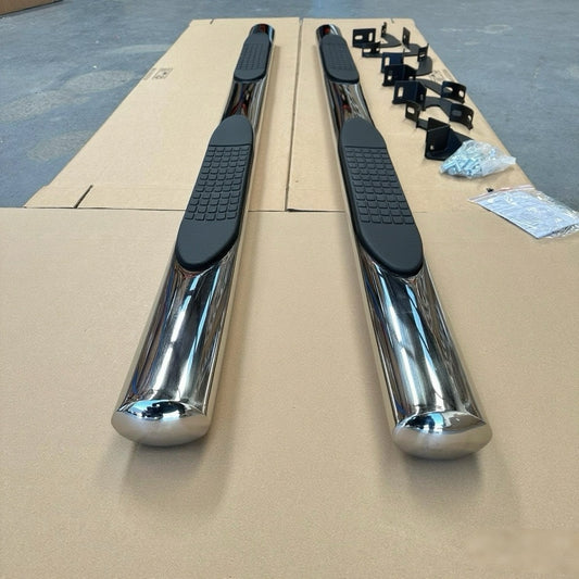 Running Board 4 inch Oval Tube Stainless Steel Ranger 2012-2021 Double Cab