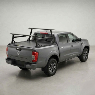 High Heavy Duty Load Bars and Ruggedized Manual Roller Shutter for Nissan Navara 2015-2025 Double Cab
