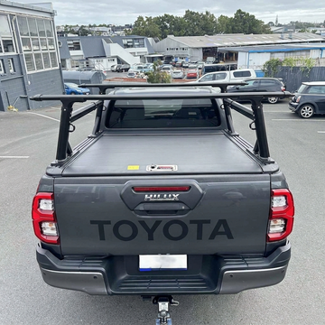 High Heavy Duty Load Bars and Ruggedized Manual Roller Shutter for Toyota Hilux 2015-2025 Double Cab