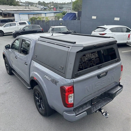 Premium Aluminium Canopy with Rear View Glass for Nissan Navara 2021-2025 Double Cab
