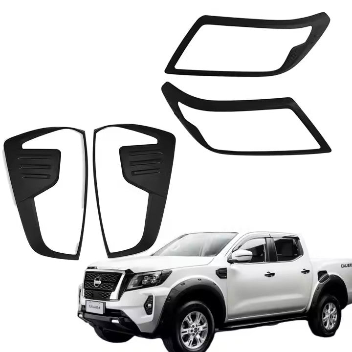 Headlight Covers and Taillight Covers Nissan Navara 2021+ Matte black